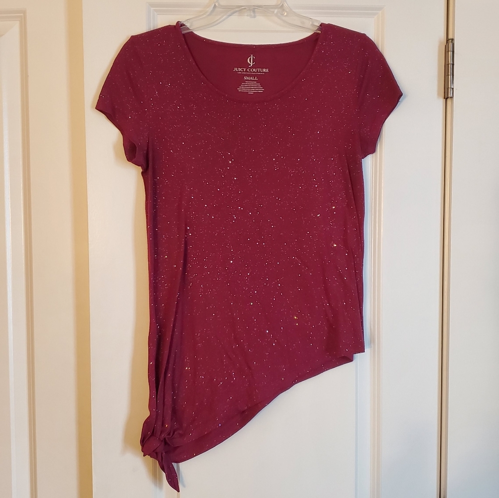 Juicy Couture glitter side tie shirt.
